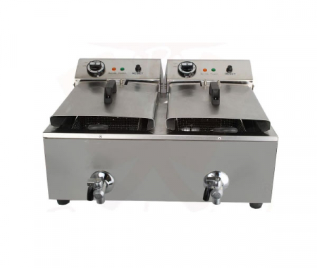 Echipamente Fast-food - Friteuza electrica 6+6 litri cu robinet BTF20B