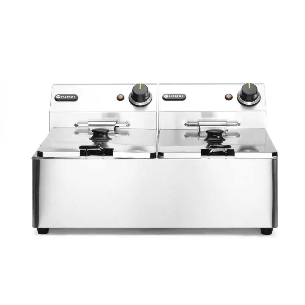 Echipamente Fast-food - Friteuza electrica Blue Line, 2x6L, 2x3300W, termostat