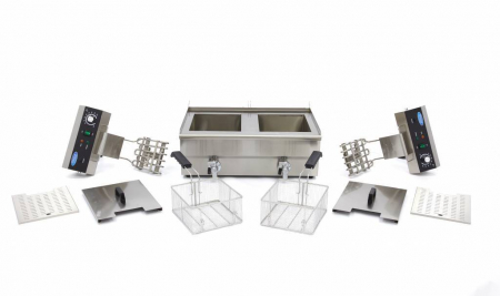 Friteuza electrica cu robinet 2x13L, 6000W, 230V [5]