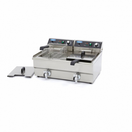 Friteuza electrica cu robinet 2x13L, 6000W, 230V [1]