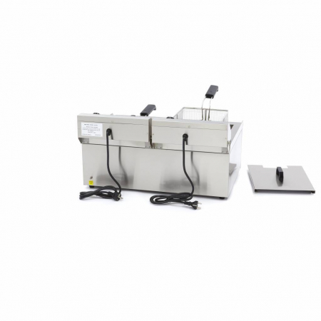 Friteuza electrica cu robinet 2x13L, 6000W, 230V [4]