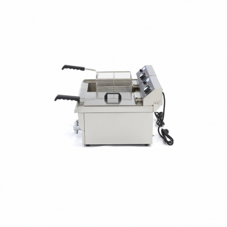 Friteuza electrica cu robinet 2x13L, 6000W, 230V [2]