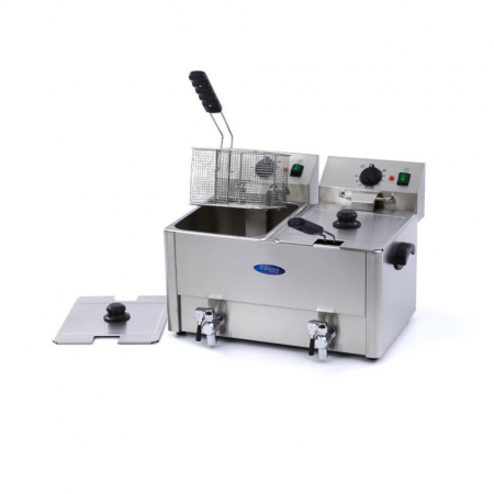 Friteuza electrica cu robinet 8+8L, 2x3250W, 230V [7]