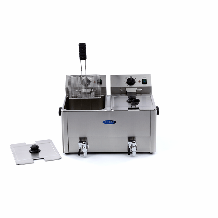 Friteuza electrica cu robinet 8+8L, 2x3250W, 230V [6]