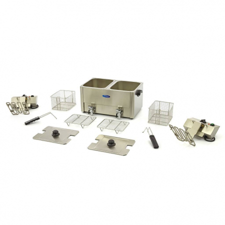 Friteuza electrica cu robinet 8+8L, 2x3250W, 230V [5]