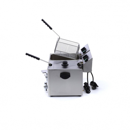 Friteuza electrica cu robinet 8+8L, 2x3250W, 230V [2]