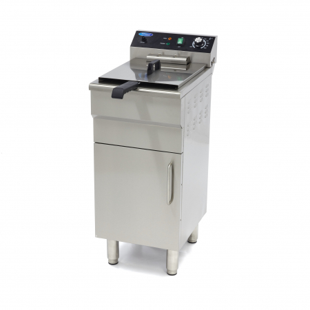 Echipamente Fast-food - Friteuza electrica cu suport tip dulap si robinet 16L, 5000W, 400V