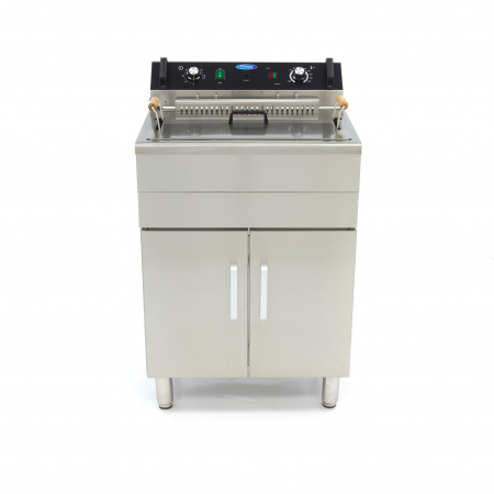 Friteuza electrica cu suport tip dulap si robinet 30L, 4800W, 400V [1]