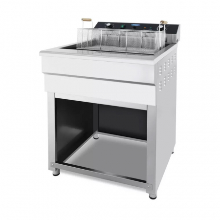 Echipamente Fast-food - Friteuza electrica cu suport tip dulap si robinet 45L, 7,5 kW, 400V