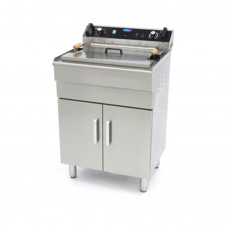 Echipamente Fast-food - Friteuza electrica cu suport tip dulap si robinet 35L, 6000W, 400V