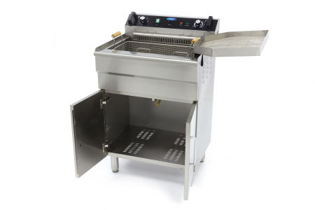 Friteuza electrica cu suport tip dulap si robinet 35L, 6000W, 400V [5]