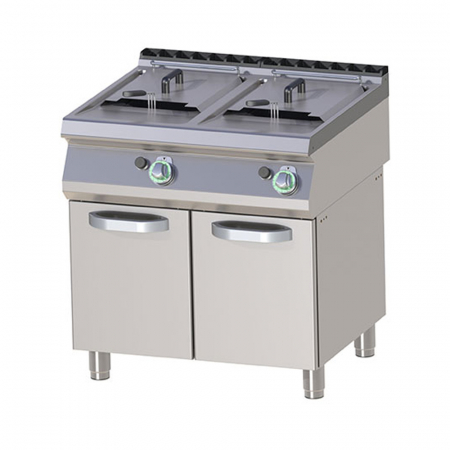 Bucatarie calda - Friteuza gaz profesionala 2x17 litri cu suport, 30kW, linia 700, FE780-17G