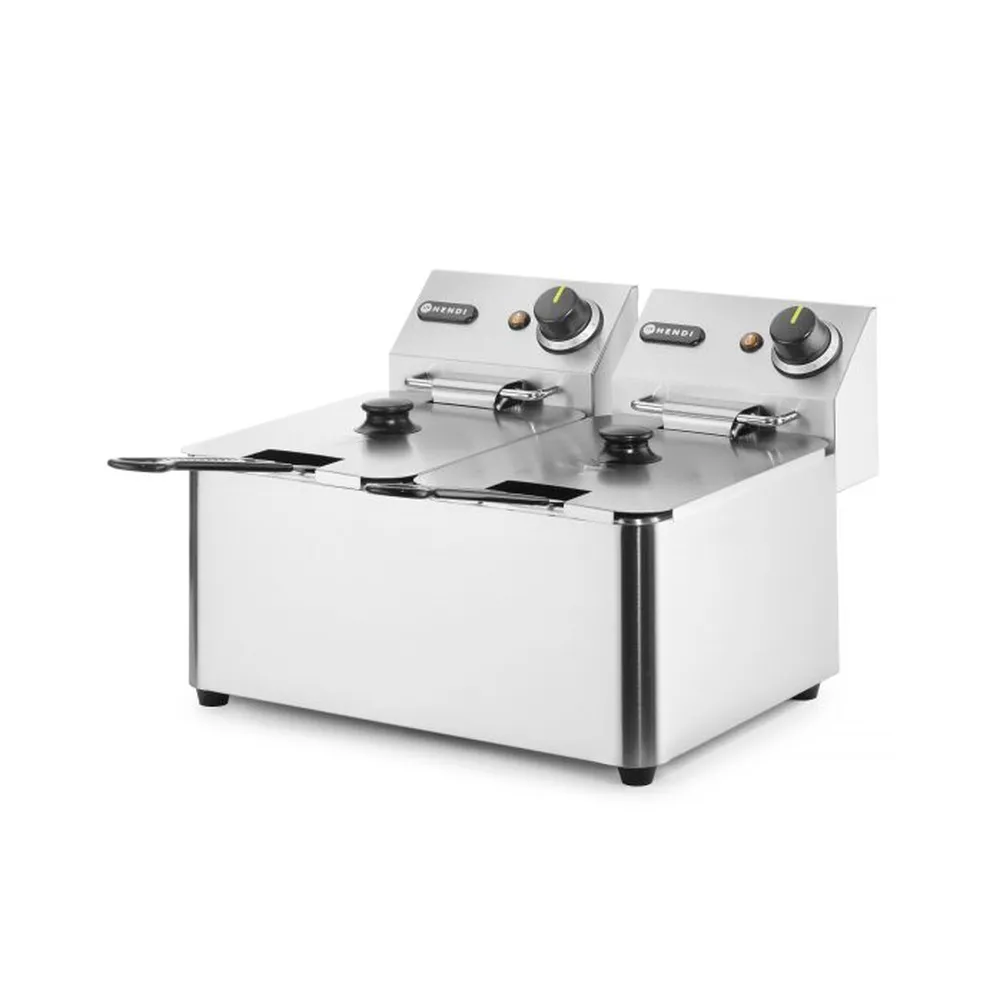 Echipamente Fast-food - Friteuza Hendi Blue Line, 2x4L, 2x3000W, profesionala