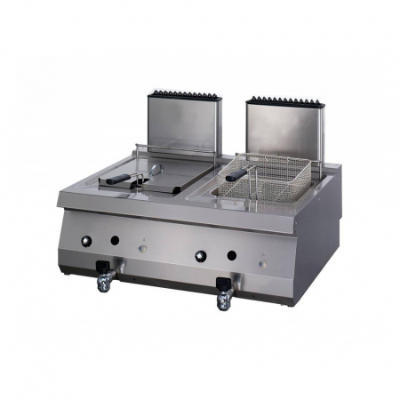 Bucatarie calda - Friteuza pe gaz 2x12L, 20 kW, de banc