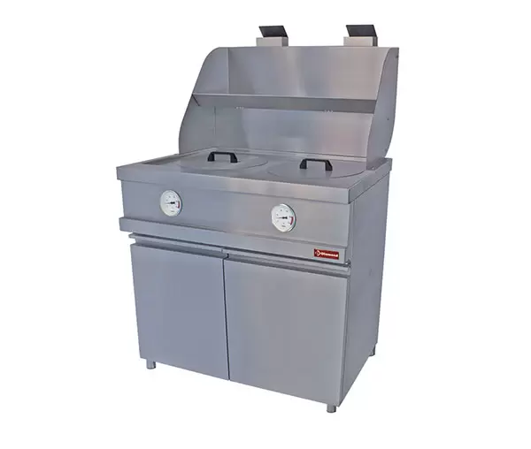 Friteuze Linia 900 - Friteuza pe gaz HEAVY DUTY, 2x13 litri, 2 cuve