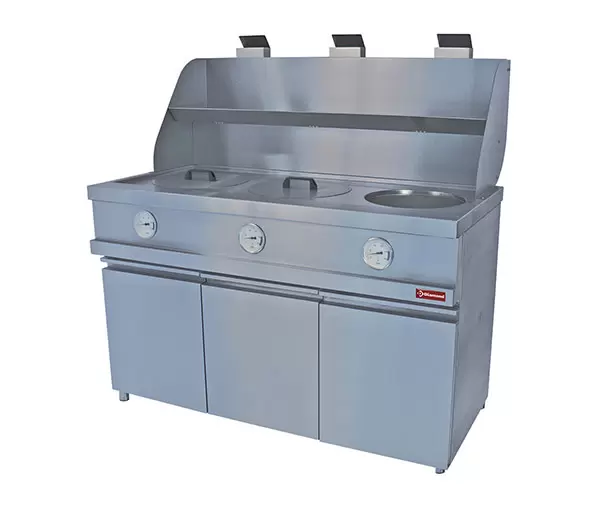Friteuze Linia 900 - Friteuza pe gaz HEAVY DUTY, 3x13 litri, 3 cuve