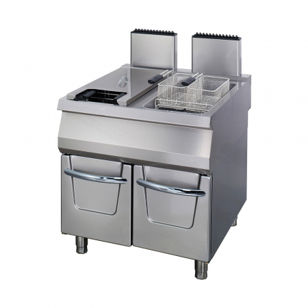 Friteuze Linia 900 - Friteuza pe gaz profesionala 2x22 litri cu suport, 44 kW, linia 900