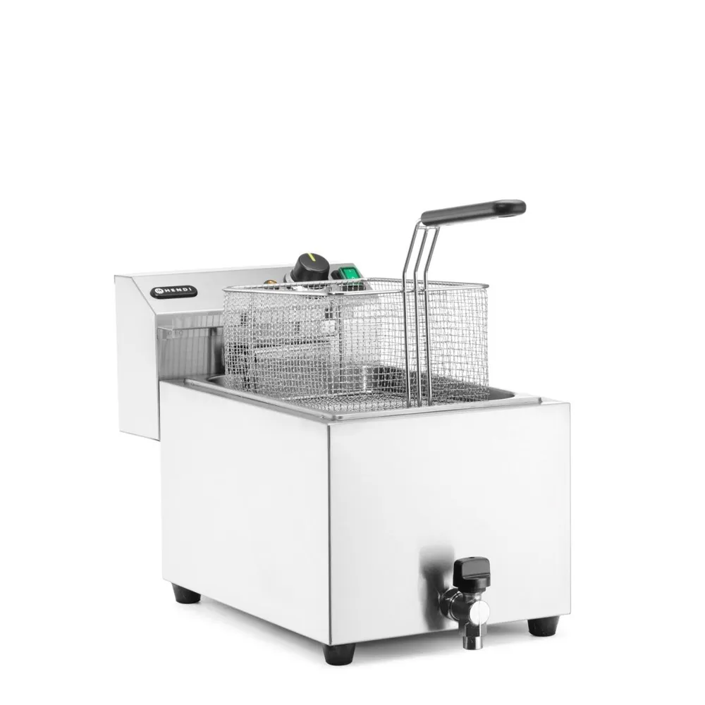Echipamente Fast-food - Friteuza profesionala 10L, 6600W, cu robinet de scurgere