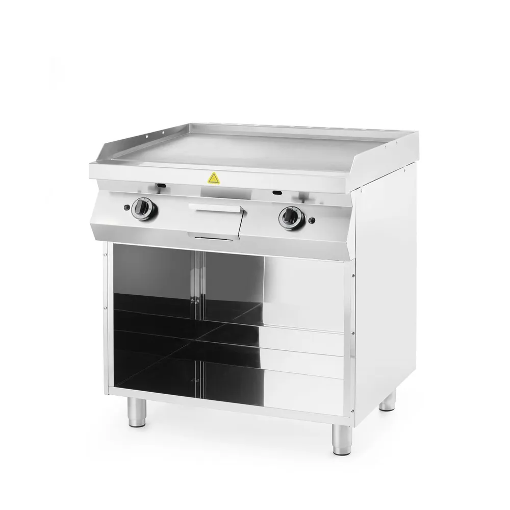 Gratare profesionale - Frytop pe gaz, suprafata neteda, 2 zone incalzire, inox