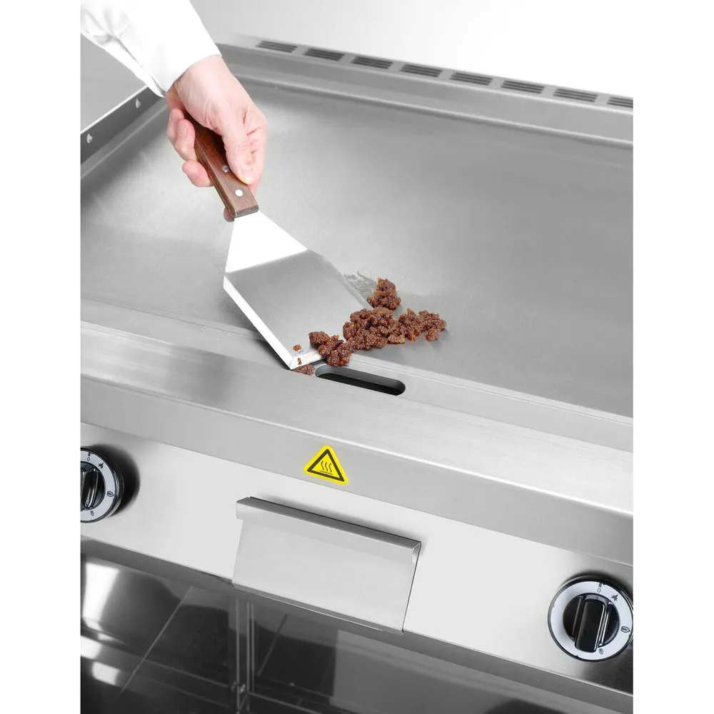 Frytop pe gaz, suprafata neteda, 2 zone incalzire, inox [3]