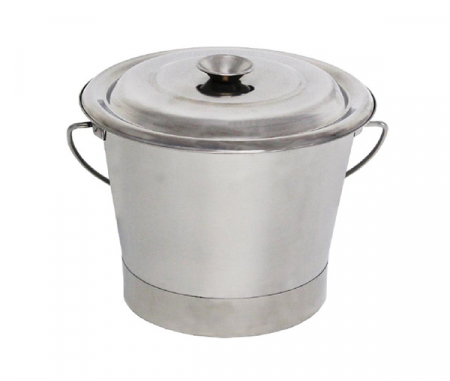 Galeti - Galeata inox cu capac si maner 14,5 litri BEE-13