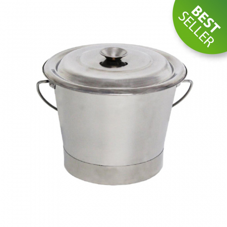 Galeata inox cu capac si maner 7,5 litri BEE-10 [2]