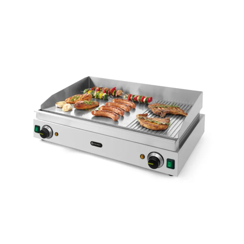 Echipamente Fast-food - Gratar electric 2/3 neted 1/3 striat, 3500W, 2 zone de incalzire