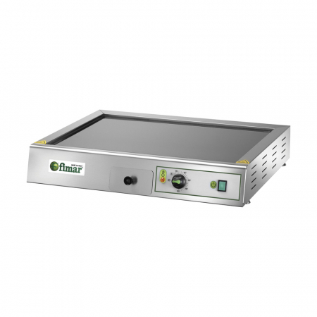 Gratare profesionale - Grătar electric dublu neted, sticlă ceramică, 600x400 mm, 230V, 1,7 kW, FRY2VCE