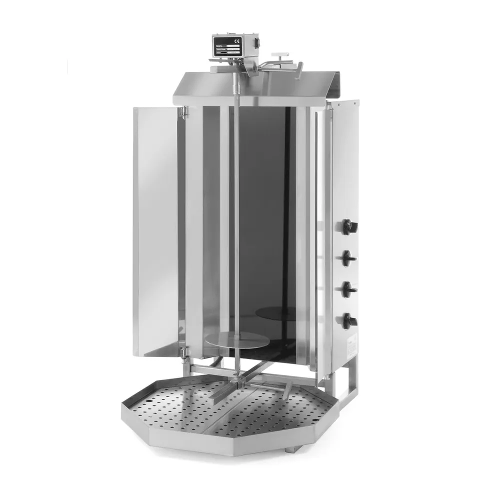 Aparate de shaorma - Gratar electric kebab, tija 89 cm, 60 kg, 4 zone incalzire