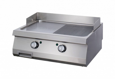 Gratare Linia 700 - Gratar Fry top neted-striat pe gaz 2x 7,0 kW, de banc