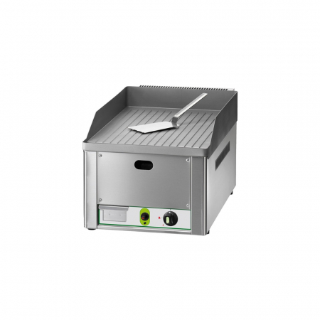 Gratare profesionale - Gratar fry-top pe gaz cromat cu suprafata striata, 325×480 mm, 4 kW, FRY1RMC