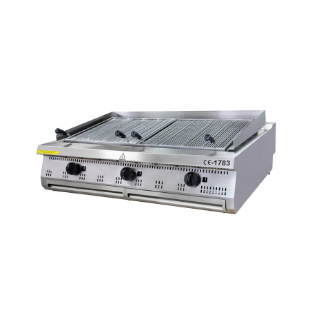 Gratar Fry-top premium pe gaz striat de banc, 8 kW, 400x900x280 mm, linia 900 [1]