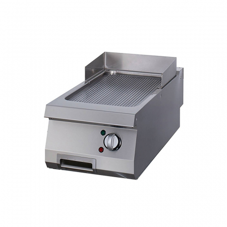 Gratare Linia 700 - Gratar Fry top striat electric 4,5 kW, 400V, cromat, de banc