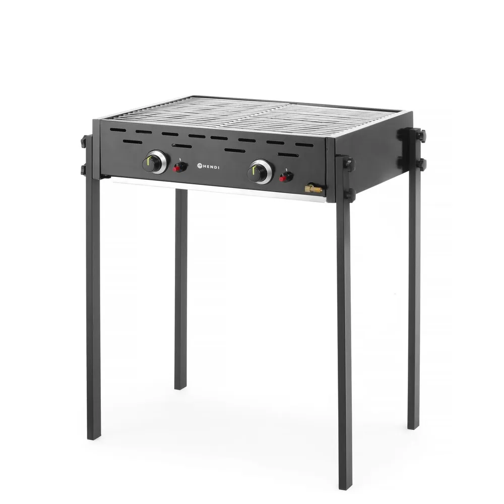 Gratare profesionale - Gratar gaz Roast-Master Pro Black, 11.6 kW, 2 zone, inox