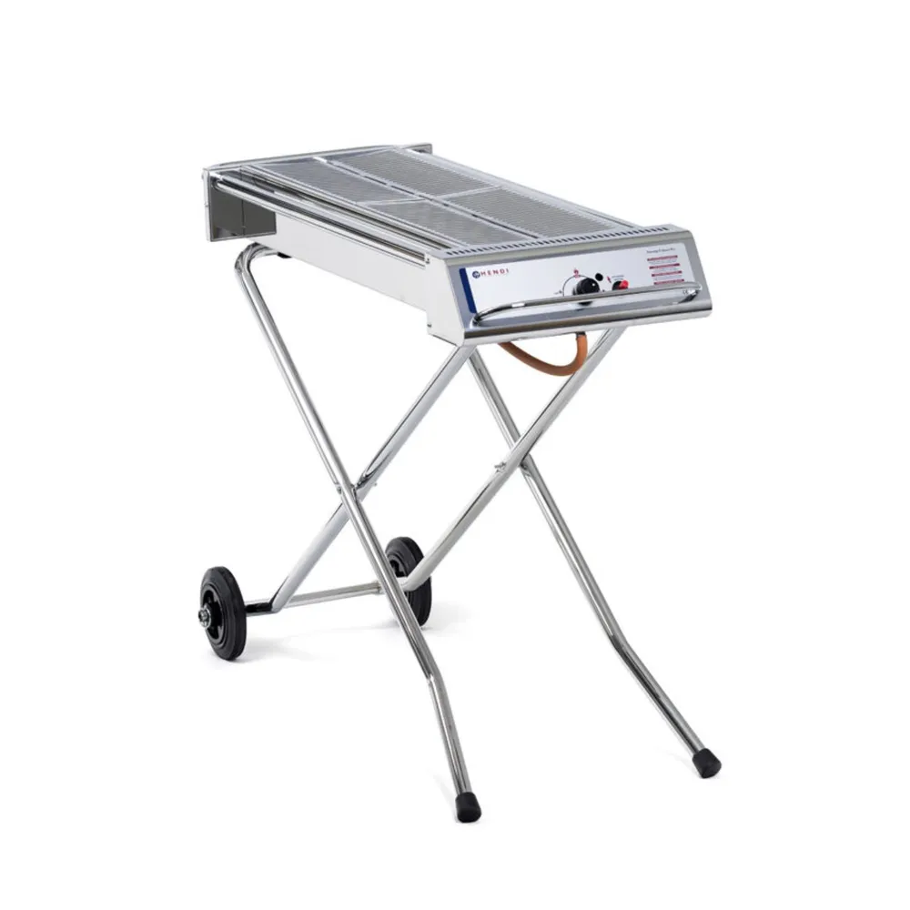 Gratare profesionale - Gratar gaz Xenon Pro, 7.5 kW, pliabil si mobil, inox