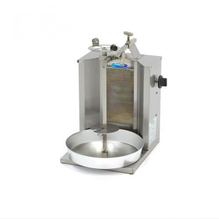 Aparate de shaorma - Gratar kebab pe gaz 1 arzator, 10kg carne, constructie inox, 3.32 kW