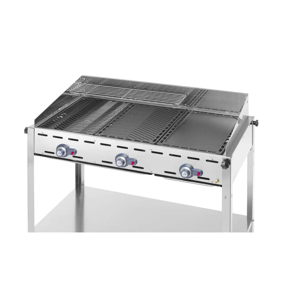 Grill barbecue Green Fire, 3 arzatoare, 17.4 kW, inox [3]