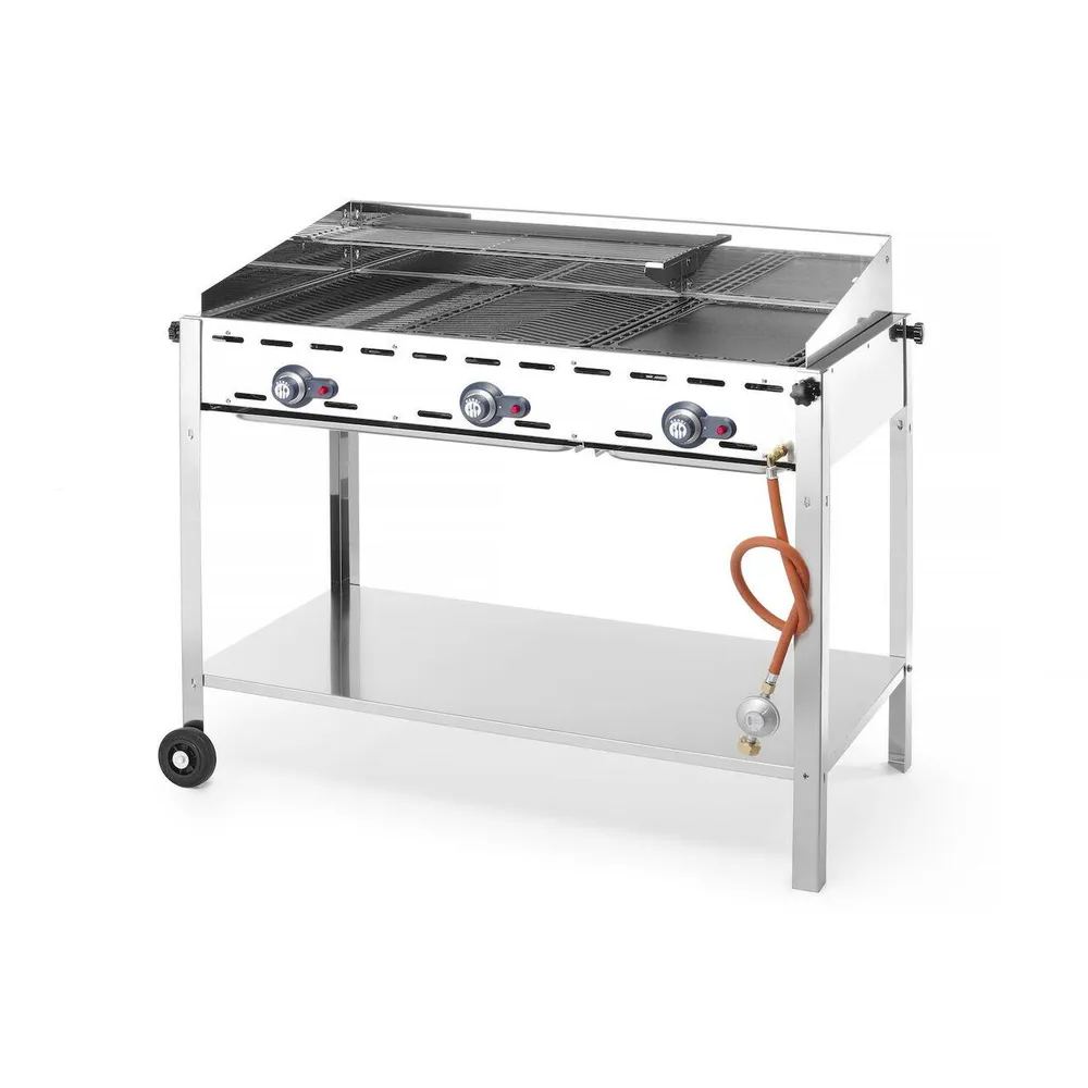 Grill barbecue Green Fire, 3 arzatoare, 17.4 kW, inox [1]
