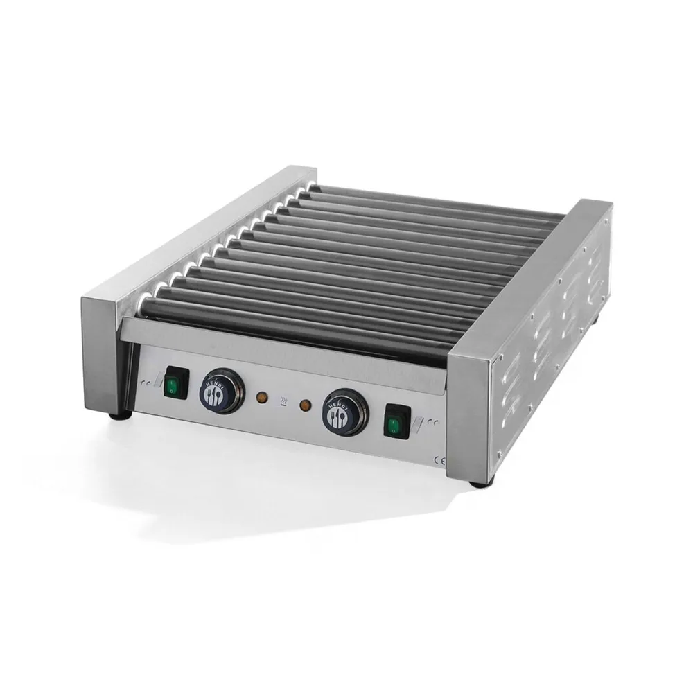 Aparate de hotdog - Grill cu 11 role pentru carnati, 1140W, 520x477x175 mm