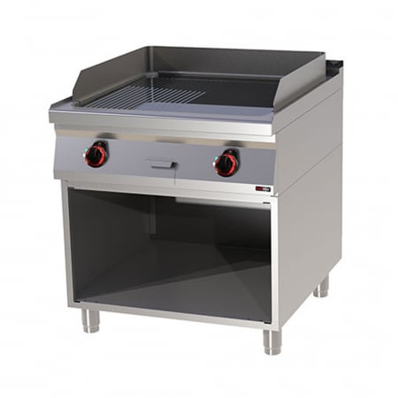 Gratare Linia 900 - Grill electric Fry-top mixt 650x710 mm cu suport, 12 kW, linia 900, FTHR90/80E