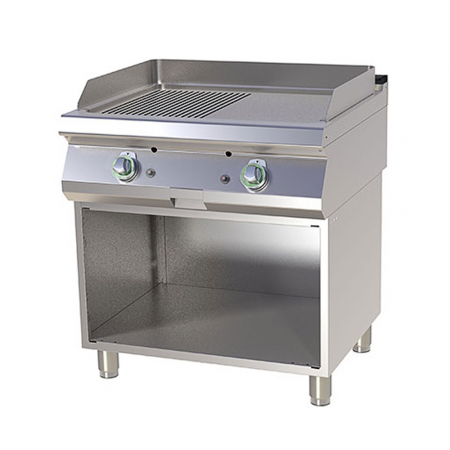 Gratare Linia 700 - Grill Fry-top electric cromat mixt 560x770 mm de banc, 14 kW, linia 700, FTHRC708E