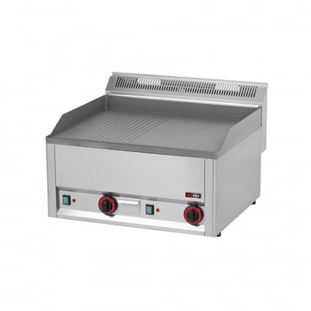 Gratare Linia 700 - Grill Fry-top electric neted-striat 480x650 mm, linia 600, FTHR60EL