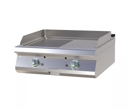 Gratare Linia 700 - Grill Fry-top gaz cromat mixt 560x770 mm de banc, 14 kW, linia 700, FTHRC708G