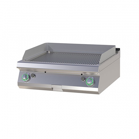 Gratare Linia 700 - Grill Fry-top gaz cromat striat 560x770 mm de banc, 14 kW, linia 700, FTRC708G