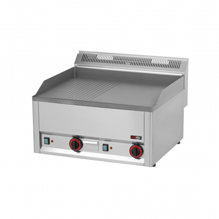 Linia 600 - Grill Fry-top gaz neted-striat 480x650 mm, linia 600, FTHR60GL