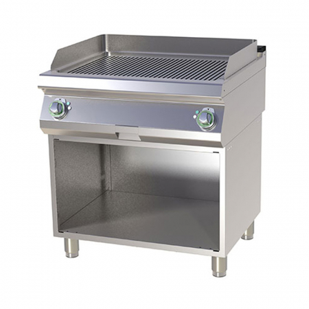Gratare Linia 700 - Grill Fry-top gaz striat 560?770 mm cu suport, 14 kW, linia 700, FTR780G