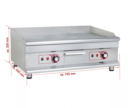 Grill fry-top mixt 745×420 mm, 230V, 2x3,2kW, BGP-7 [1]