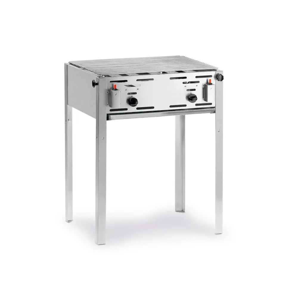 Gratare profesionale - Grill-Master Maxi, 11.6 kW, gratar cromat si tava emailata