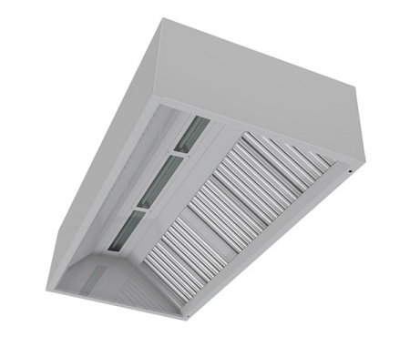 Hote profesionale cu inductie - Hota profesionala de perete cu inductie si compensare, latime 1300 mm
