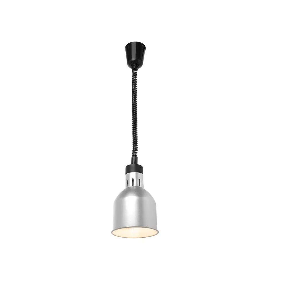 Blaturi calde - Lampa caldura cilindrica, argintie, 250W, cablu reglabil